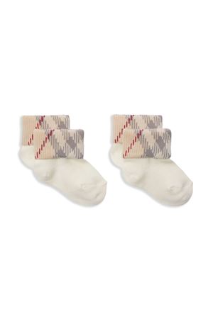 calzini in cotone bianco BURBERRY KIDS | 8096368A1464